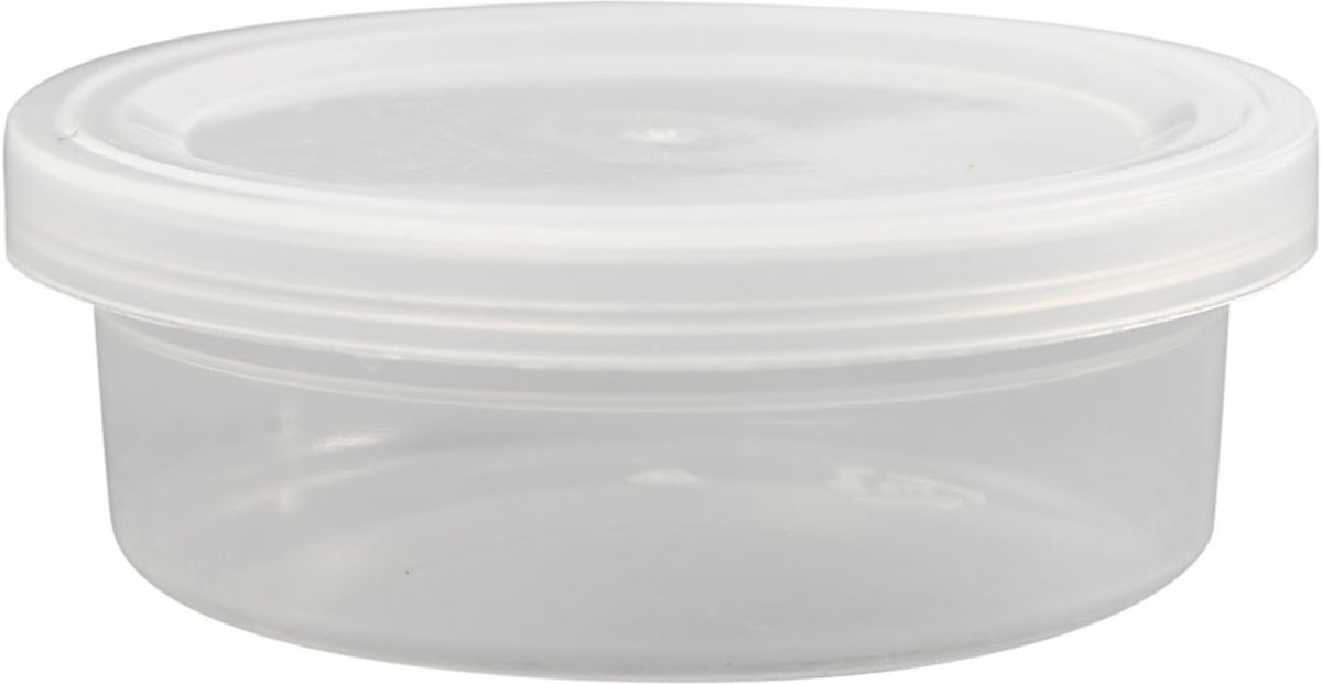 Plastic potje met deksel, h: 24 mm, d: 68 mm, 20stuks, 45 ml [HOB-13171]